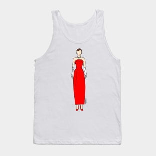 Funny Face RED dress Tank Top